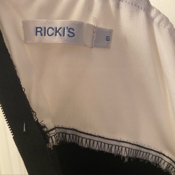 B&W Neck Embellishment Dress - Picture 7 of 8